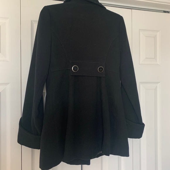 Black pea coat jacket - Picture 6 of 7